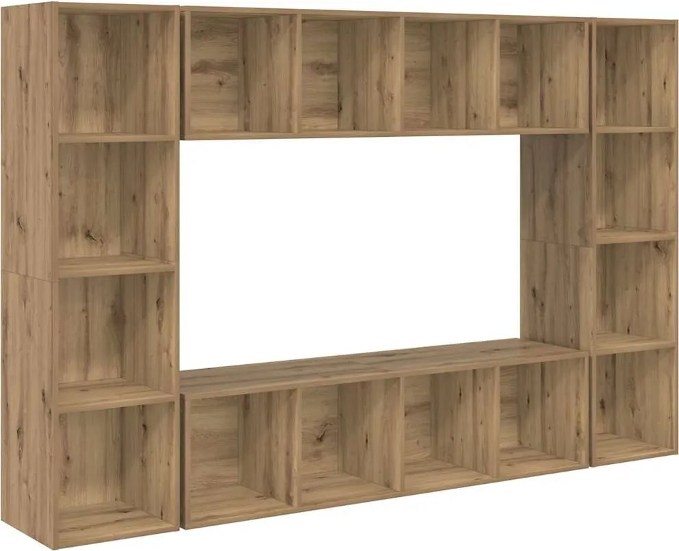 vidaXL Set comodă TV 4 pcs Maro 37 x 37 x 142,5 cm Lemn compozit