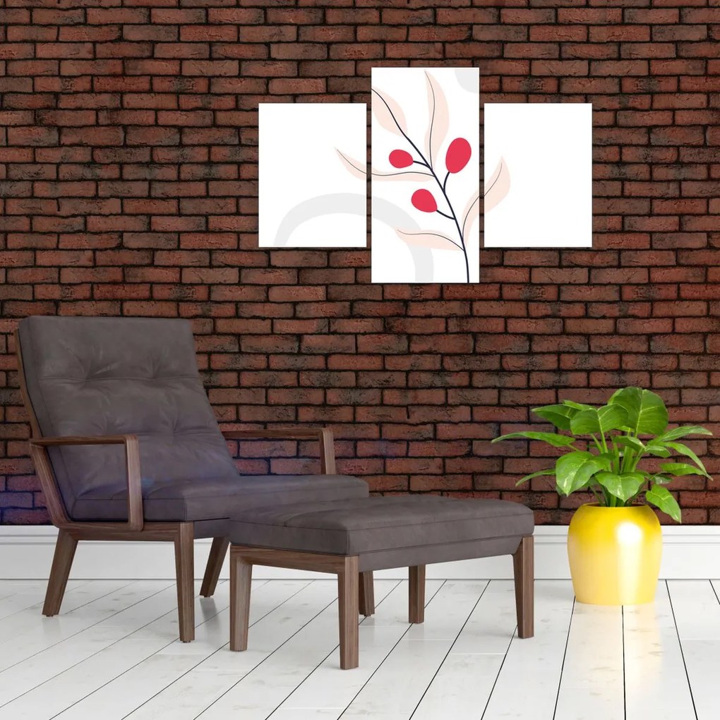 Tablou - Abstracție florală roz N⁰3 (90x60 cm)