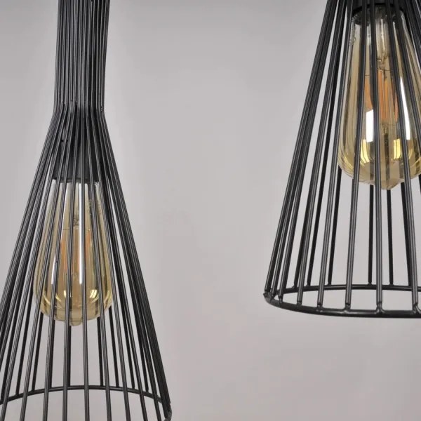 Lustră pe cablu TIANA 3xE27/20W/230V negru