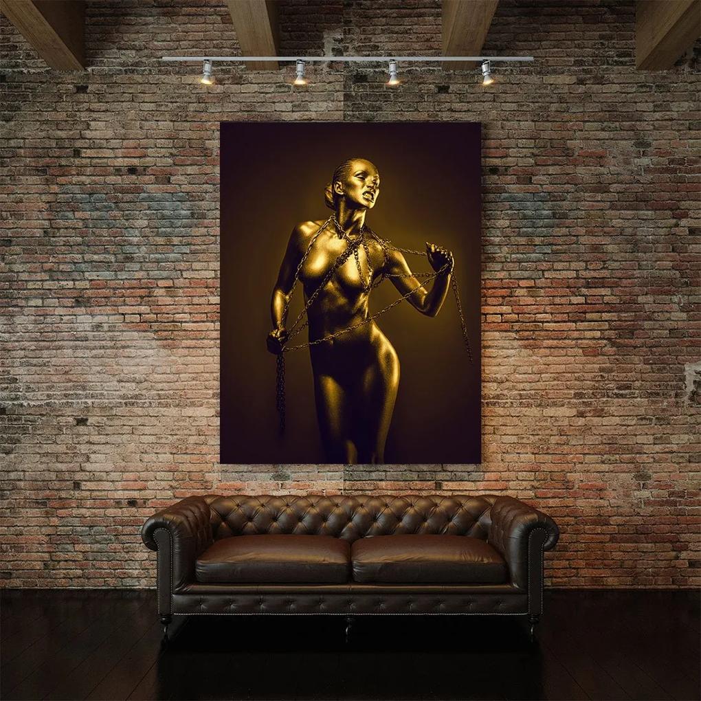 Tablou Canvas - Golden Nude Pose 4 60 x 90 cm
