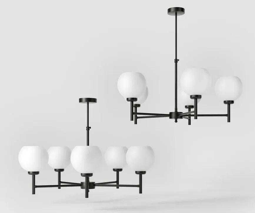 Candelabru din alama stil modern Art Deco Spheres