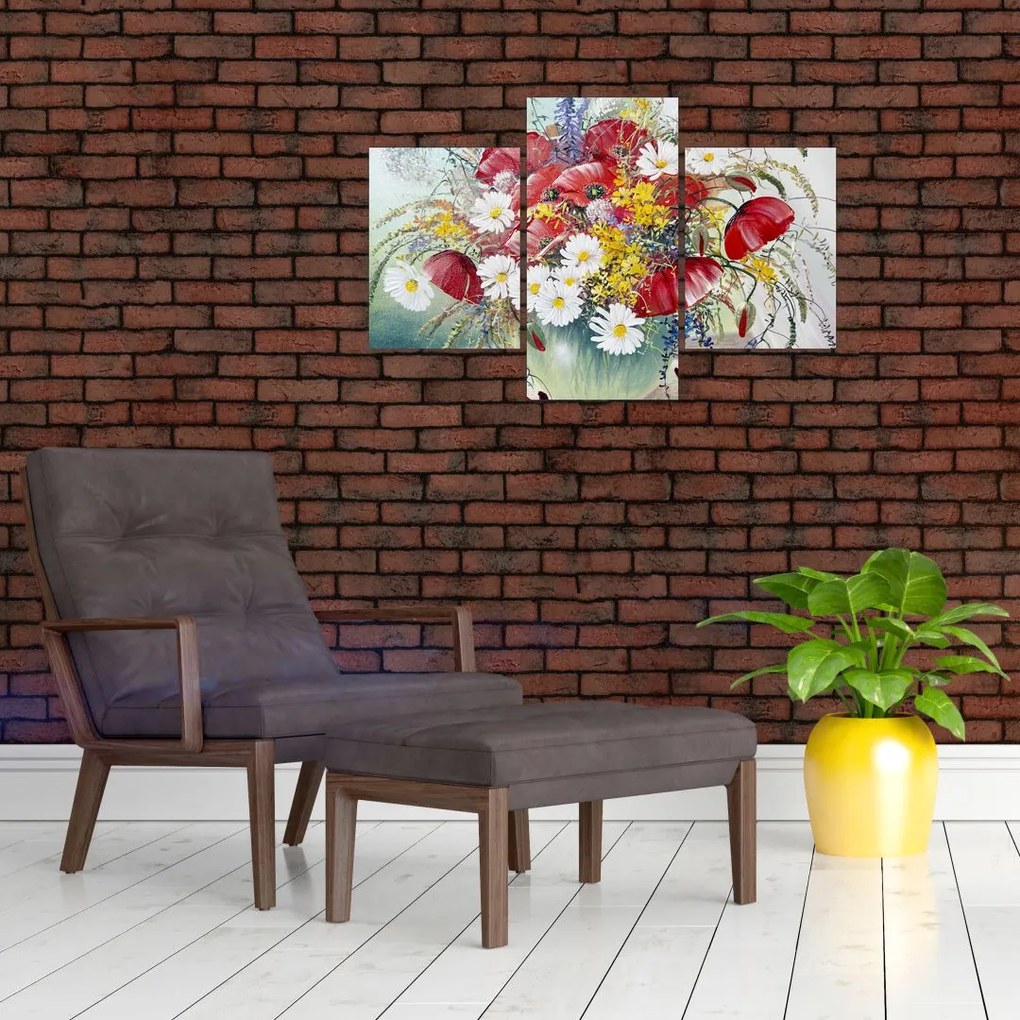 Tablou - Vază cu flori sălbatice (90x60 cm)