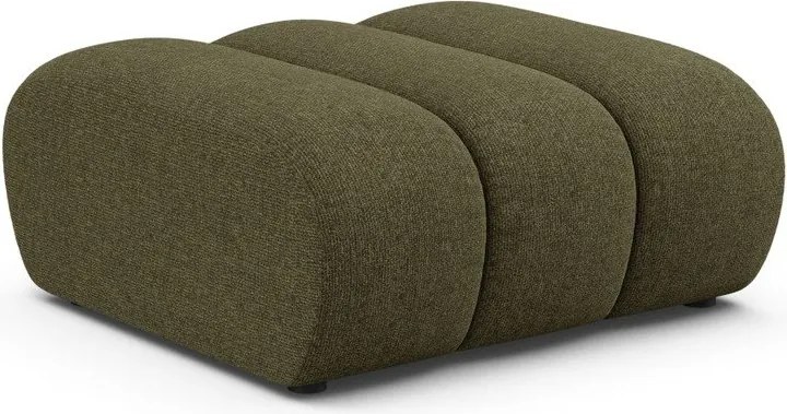 Taburet verde cu tapițerie din chenille Lupine – Micadoni