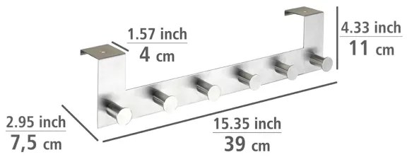 WENKO 22804100-Cuier CELANO 39x11 cm inox/argintiu