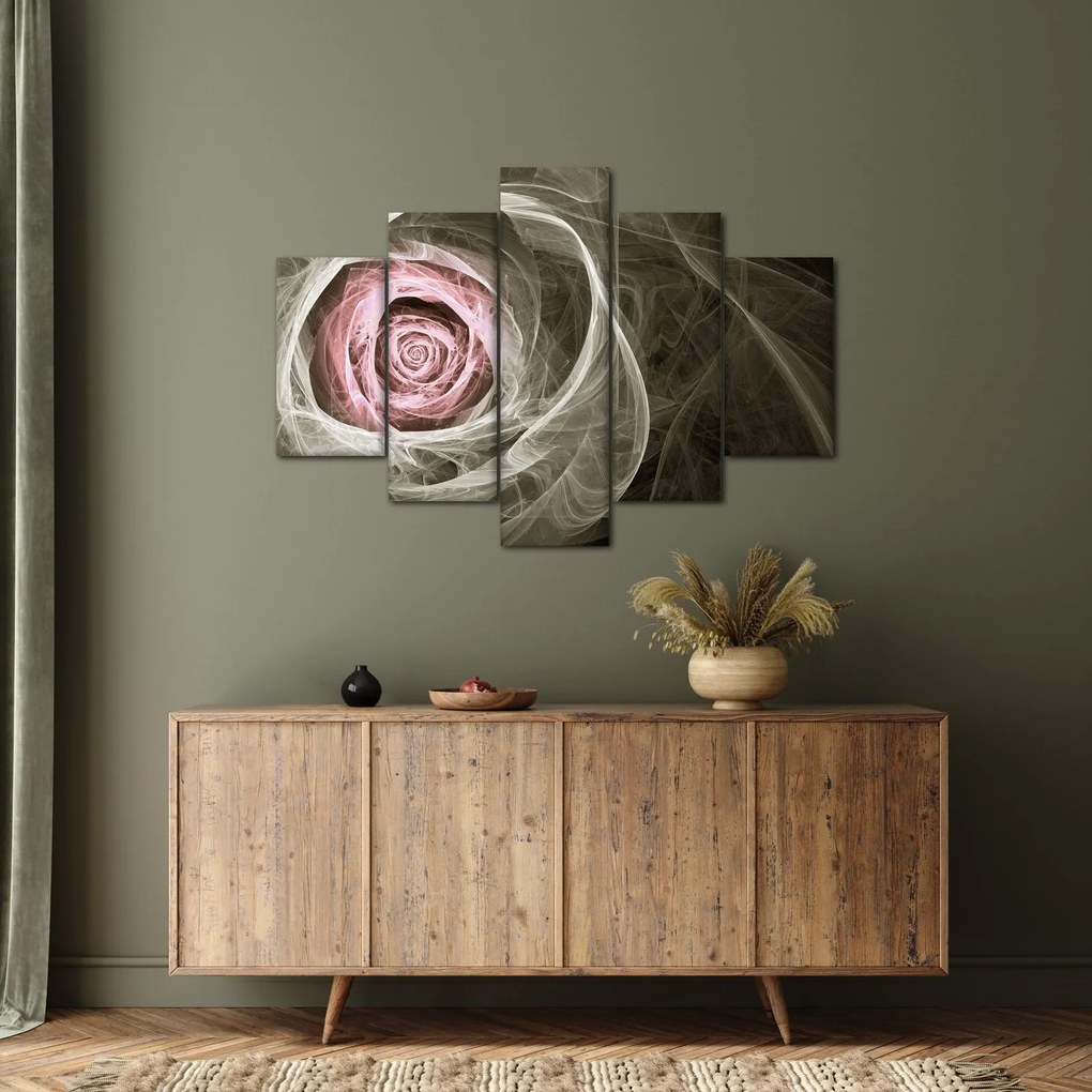 Tablou - Abstract trandafir roz deschis roz (150x105 cm)