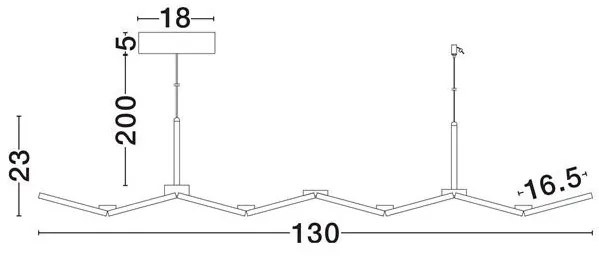 Lustra LED suspendata design modern VEA