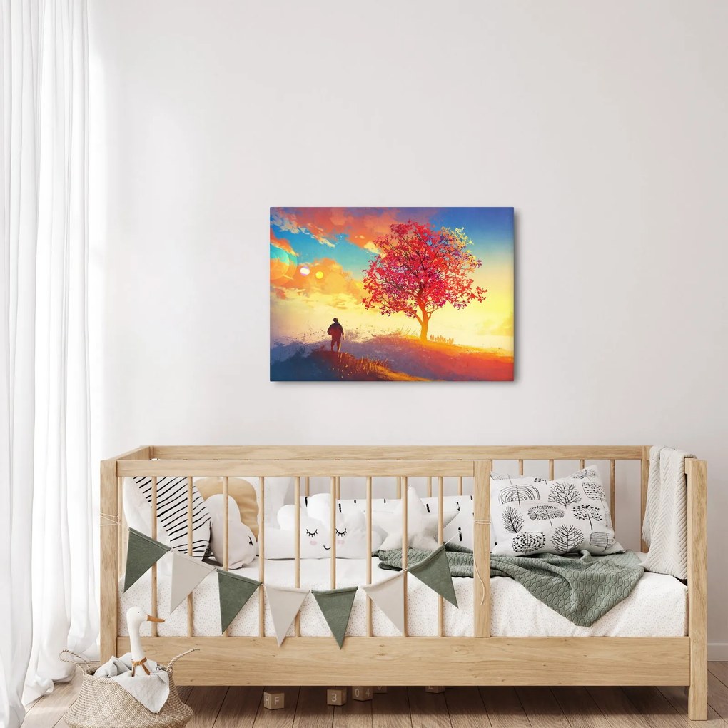 Tablou - casa în deal (70x50 cm)