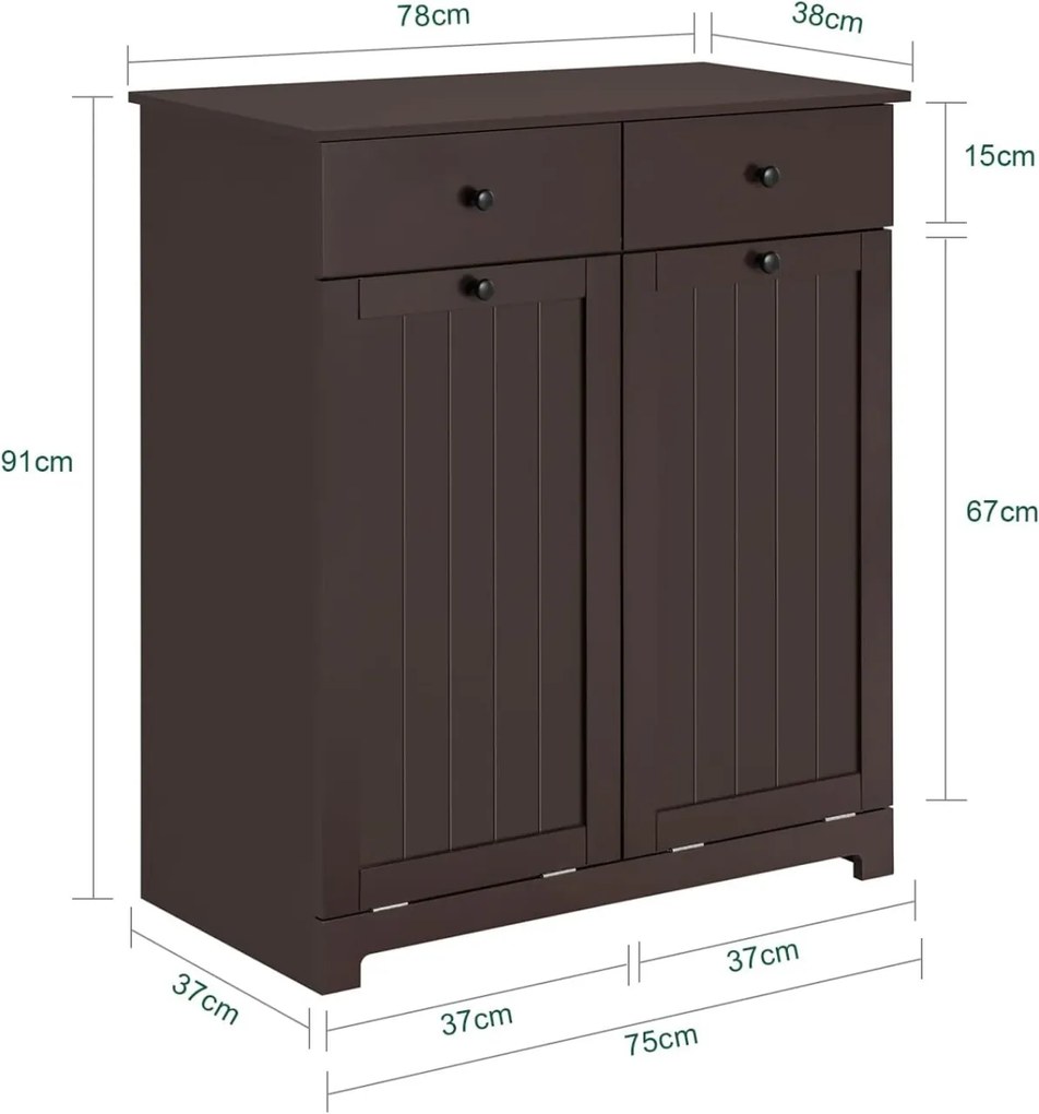 LOTUS27 - Cos de rufe dublu Maro, 78 cm - Mobilier Baie Lotus