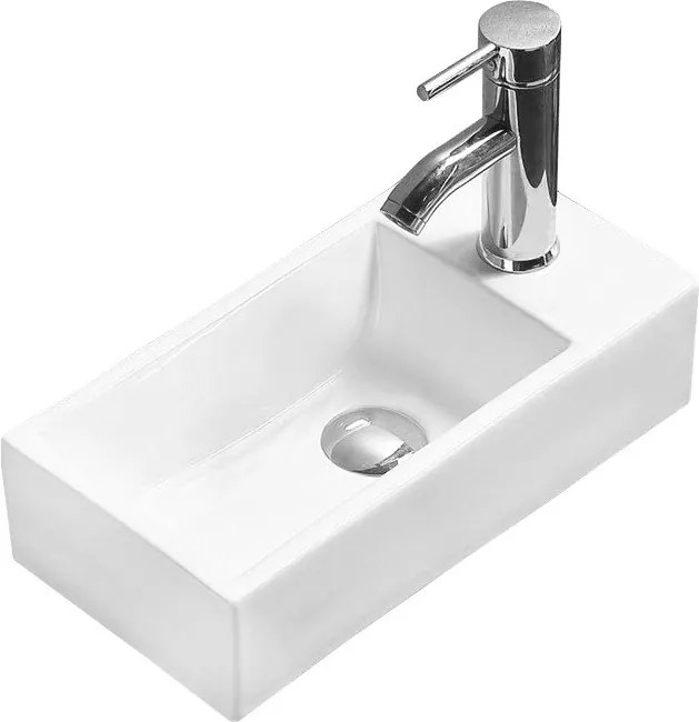 Mexen Inez chiuvetă pe blat stânga 40 x 20 cm, albă - 21484000L