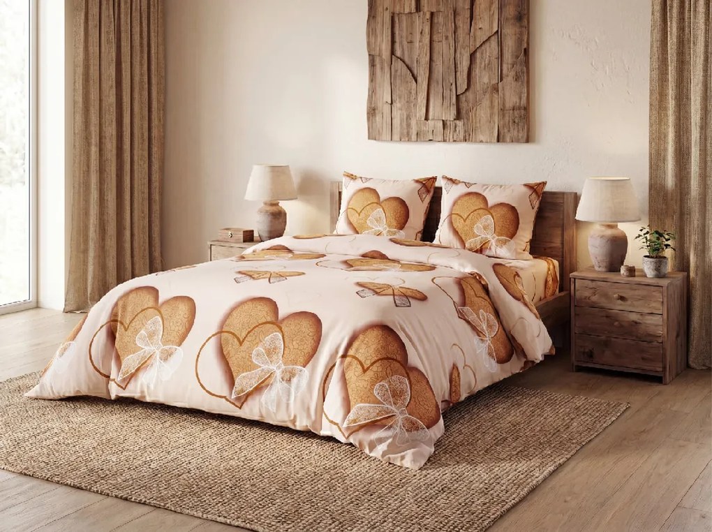 Lenjerie de pat din microfibra HEART NEST cu model Dimensiune lenjerie de pat: 70 x 80 cm | 140 x 200 cm