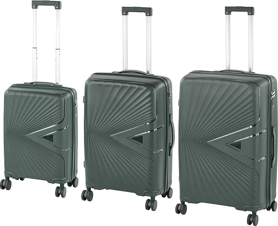 TraveLux Endure gurulós bőrönd szett sötétzöld