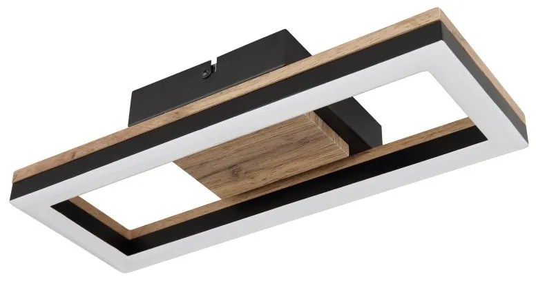 Plafoniera LED design industrial Beatrix negru, maro 34x,5x13cm