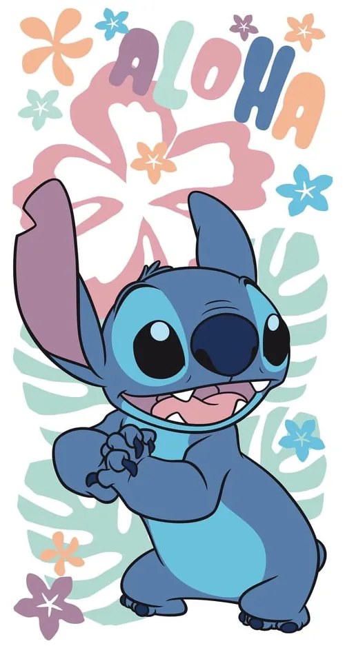 Prosop pentru copii din bumbac 70x140 cm Lilo and Stitch "Hawaiian Harmony" – Jerry Fabrics