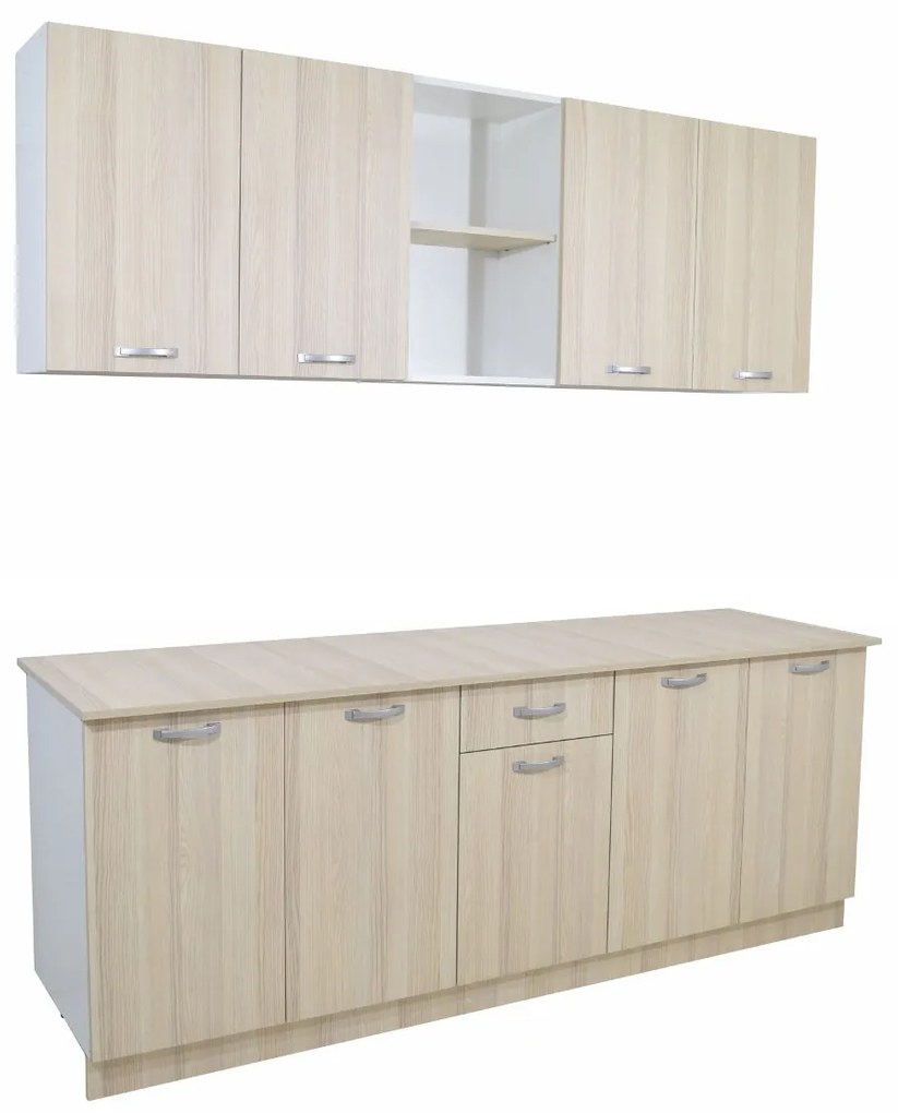 Set haaus Nisa, Ulm Deschis/Alb, L 200 cm