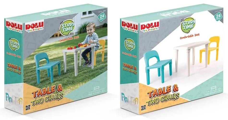 Dolu Set de grădină pentru copii, masă și 2 scaune