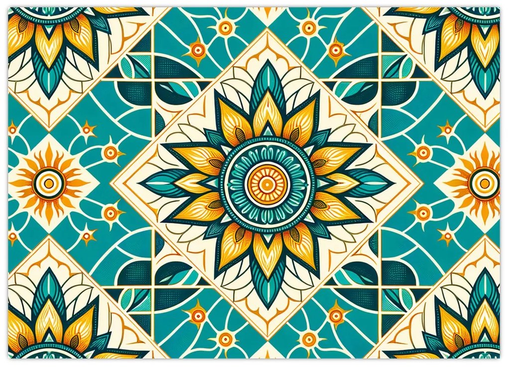 Tablou - Model turcoaz (70x50 cm)