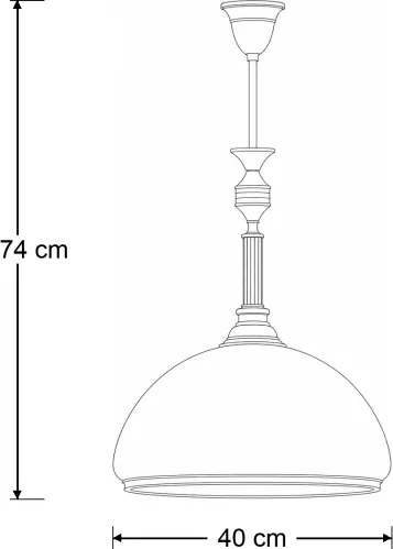Brilagi - Lampă pe tijă TAURUS 1xE27/15W/230V Ø 40 cm bronz