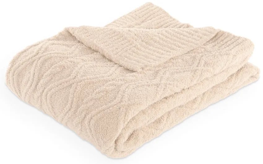 Pătură fildeș din micropluș/cocolino 130x170 cm Aspen – Tiseco Home Studio