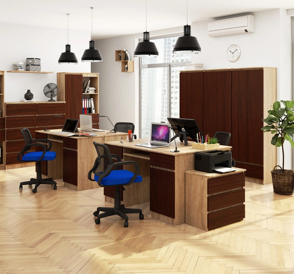 Masă PC Bahadur (Stejar sonoma + wenge). 1069657