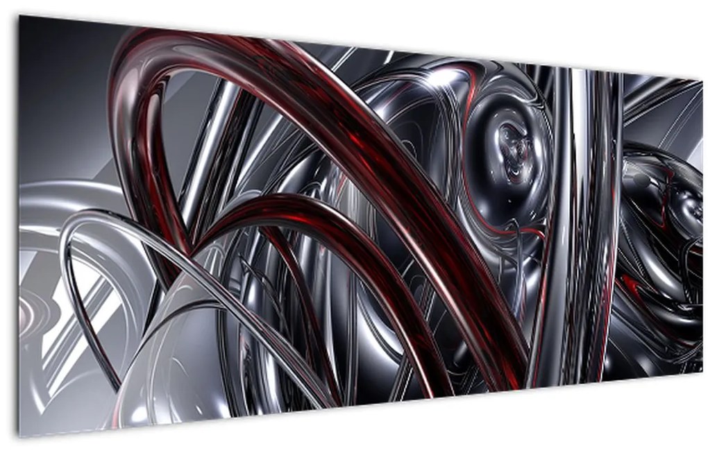 Tabloul cu abstracție în gri (120x50 cm)