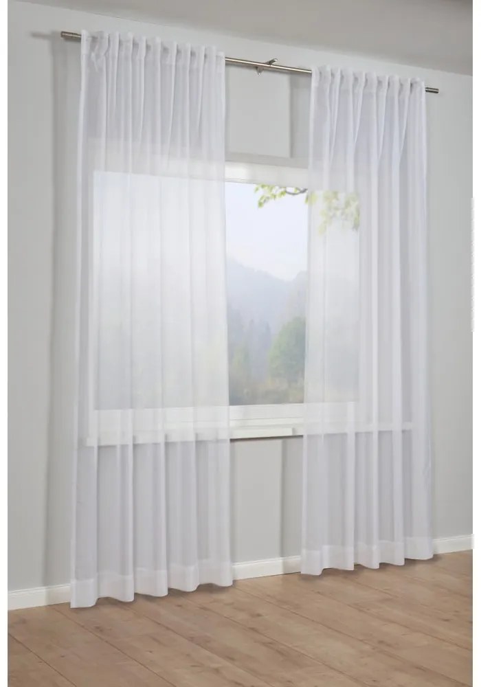 Perdea albă 245x450 cm Voile Uni - Gardinia