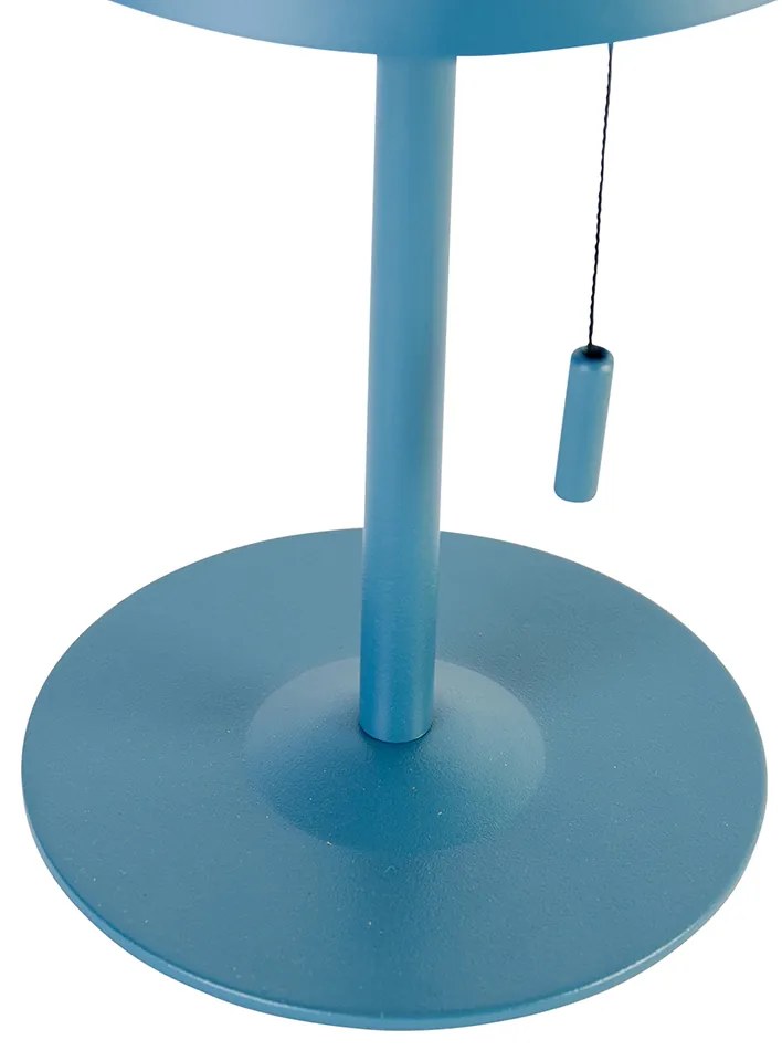 Set de 2 lămpi de masă albastre incluzând LED-uri reîncărcabile și solare cu dimmer cu 3 trepte - Ferre