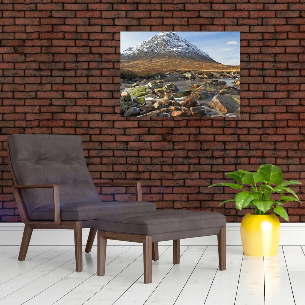 Tablou - Munte cu râu (70x50 cm)