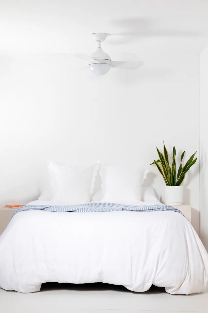 Lustra cu Ventilator si telecomanda HVAR S LED alb