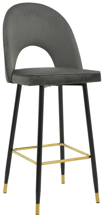 Scaun Bar Cartiso Catifea Gri
