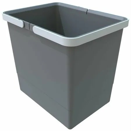 Coș de plastic Elletipi cu mânere 15 l, gri, 15 l