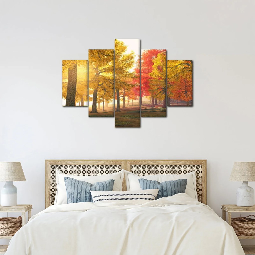 Tablou cu copaci toamna (150x105 cm)