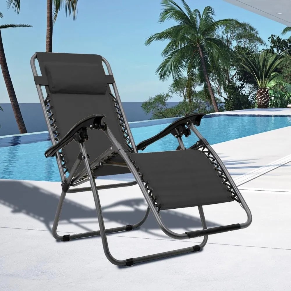 Fotoliu relaxant Avenberg SOFIA / DALLAS - negru