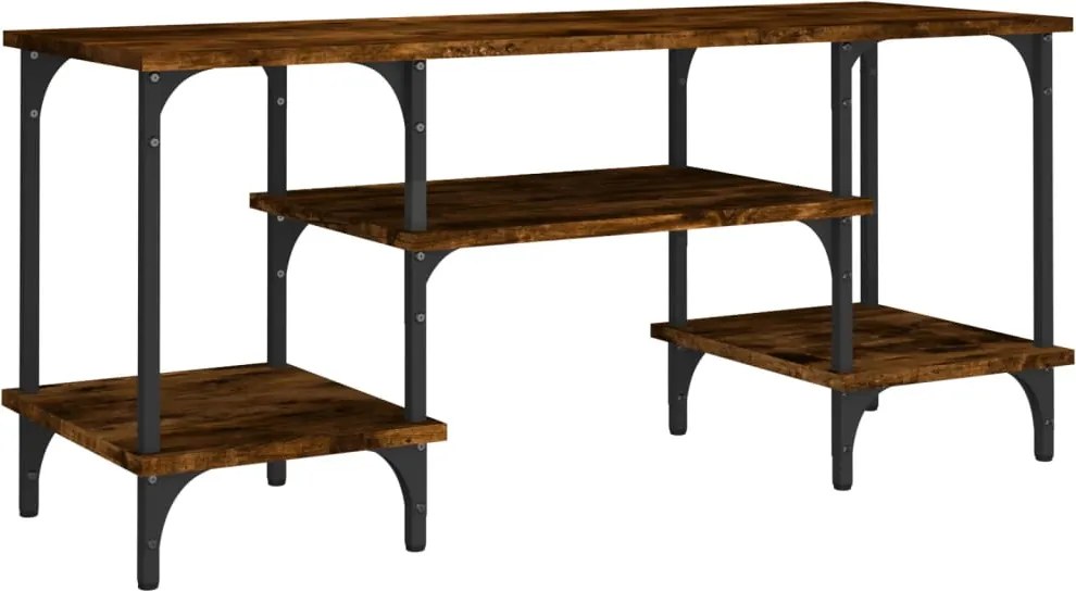 vidaXL Comodă TV, stejar fumuriu, 102x35x45,5 cm, lemn prelucrat