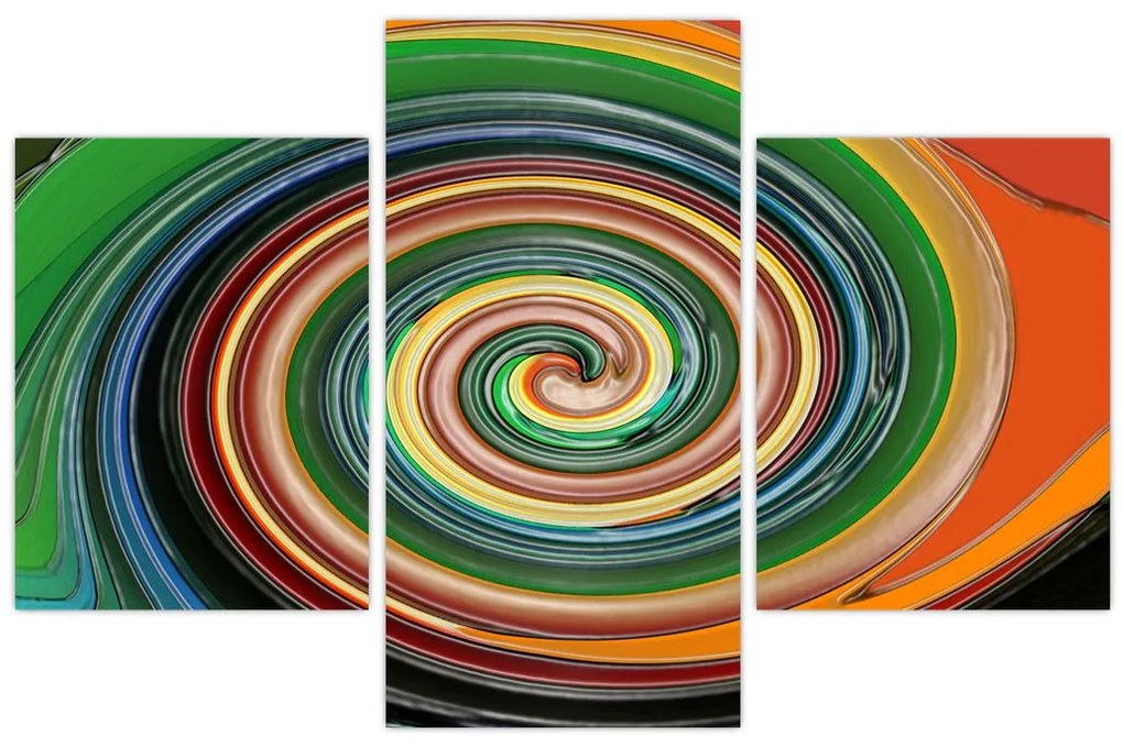 Tablou abstract - spirala colorata (90x60 cm)
