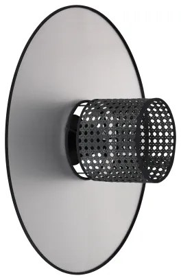 Aplică TOKYO Duolla RATTAN 1xE27/15W/230V d. 50 cm argintiu/negru