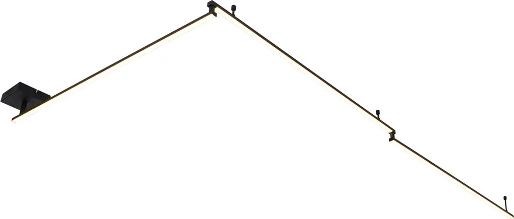 Plafoniera neagra 300 cm incluzând LED cu 3 trepte de luminozitate reglabilă - Annuschka