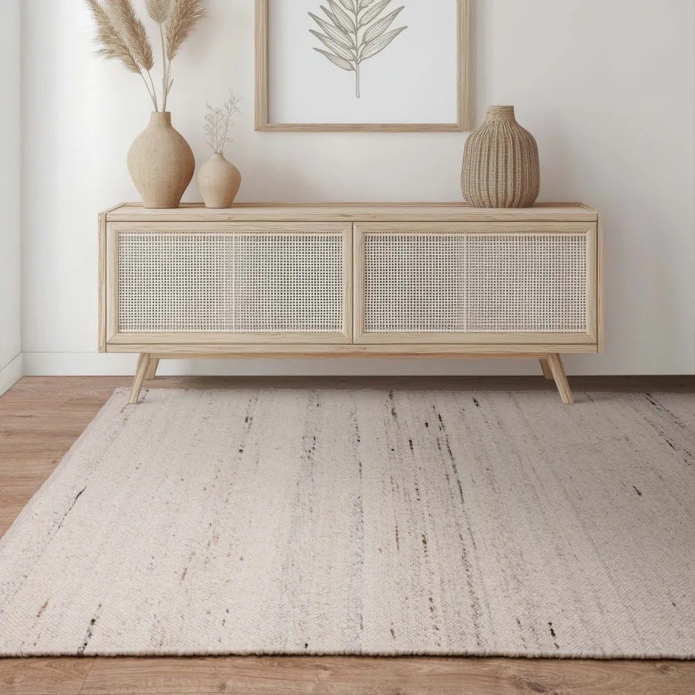 Covor fildeș reversibil, țesut manual din amestesc de lână 120x170 cm Birkdale Ivory – Asiatic Carpets