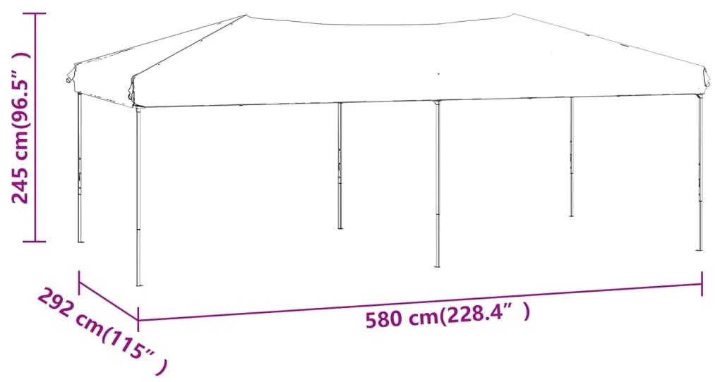 Cort pliabil pentru petrecere, pereti laterali, antracit, 3x6 m