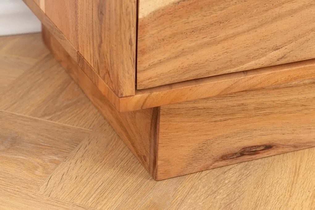 Comoda cu model 3D ondulat, Lemn Salcam Natur DESERT 160cm