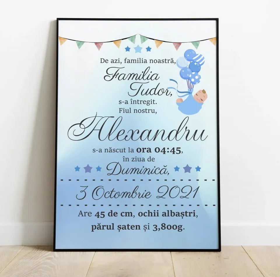 Tablou personalizat pentru copii