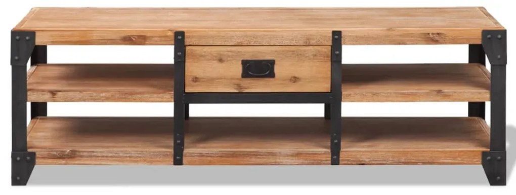 243913 vidaXL Comodă TV din lemn masiv de acacia 140 x 40 x 45 cm