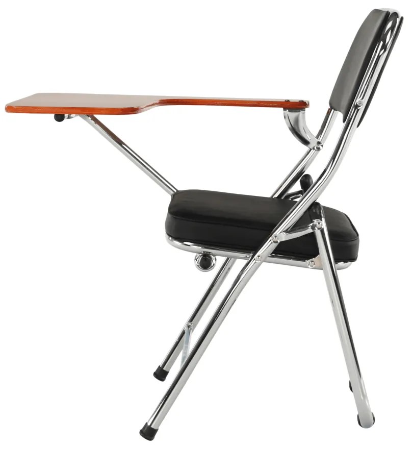 Scaun conferinţă cu măsuţă, negru/natural, TEKER