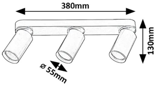 Spot Rabalux 73077 MIRINA 3xGU10/5W/230V auriu