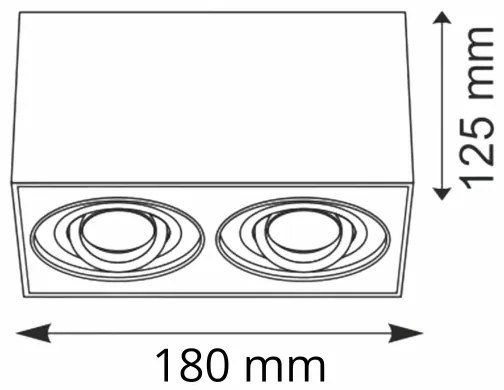 Lampă spot HADAR Q2 2xGU10/10W/230V negru
