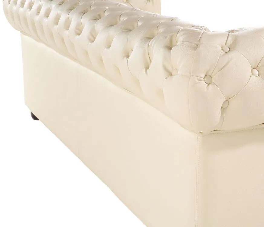 Canapea 3 locuri din piele Chichester (crem) . 1008703