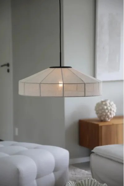 Markslöjd 108955 - Lampă suspendată pe cablu ALIA 1xE27/60W/230V, diam. 57 cm, crem/negru