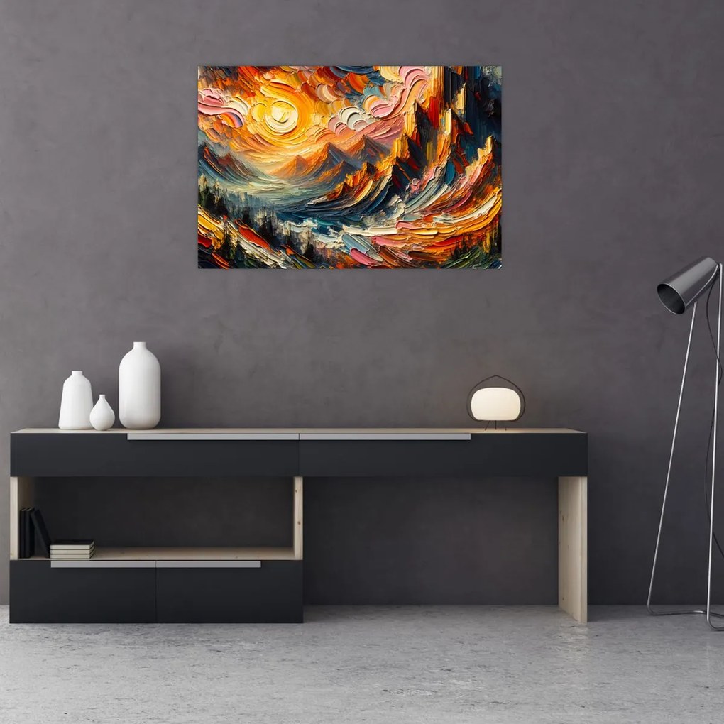 Tablou - Munte acoperit de soare (90x60 cm)