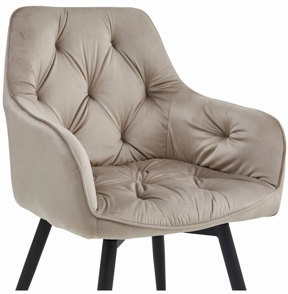 Scaun de masa rotativ JORK360 VELVET, bej