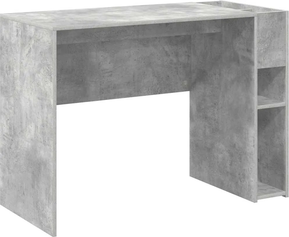 vidaXL Birou Gri din beton 109 x 50 x 78 cm Lemn compozit