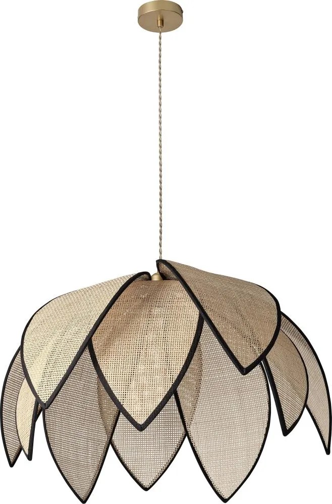 Osram - Lustră suspendată pe cablu DECOR RATTAN 1x E27/15W/230V Ø 67 cm bej/negru